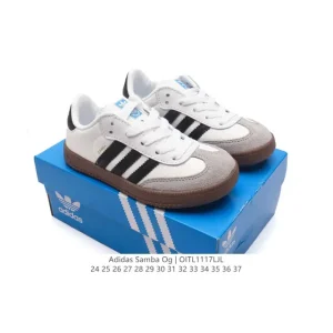Adidas Samba Og Shoes Classic Leather T-Toe Sneakers for Kids