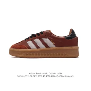 Adidas Samba Xlg Chunky Sole Vintage Style Casual Leather Sneakers