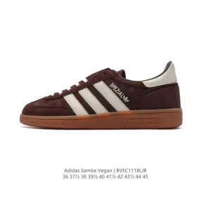 Adidas Samba Vegan Leather Shoes White Gum Sole Retro Style
