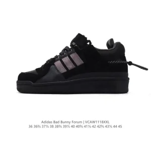 Adidas Bad Bunny Forum Shoes Collaboration Leather Suede Double Tongue