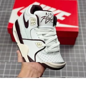 Jordan Flight 89 White Wine Red AJ4 Upgrade Classic Fusion Sneakers