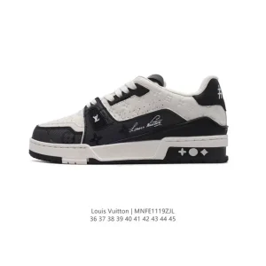 Louis Vuitton Trainer Sneaker Low Leather Fashion Shoes for Men and Women