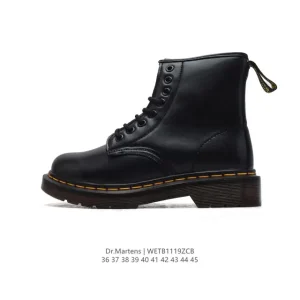 Dr Martens Unisex Classic High-Top Leather Boots with Thick Sole