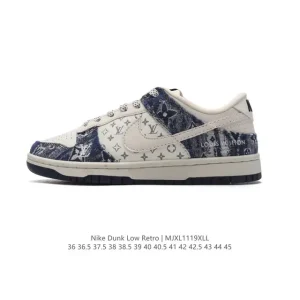 Nike Dunk Low Retro Louis Vuitton Collaboration Vintage Basketball Sneakers