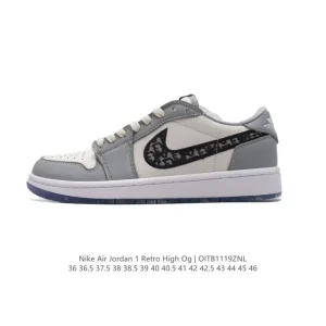 Jordan Air Retro Low OG CD6607 Dior Inspired Leather Basketball Shoes