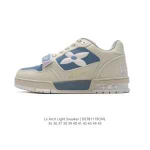 Louis Vuitton Arch Light Sneakers Leather Mesh Vintage Running Shoes