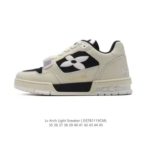 Louis Vuitton Arch Light Sneakers Leather Mesh Vintage Running Shoes