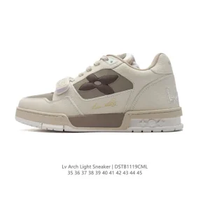 Louis Vuitton Arch Light Sneakers Leather Mesh Vintage Running Shoes