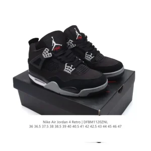 Jordan Air 4 Retro OG DV0553-006 Black Cement Men's Basketball Shoes