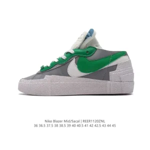sacai x Nike Blazer Low Deconstructed Multi Layer Low Top Sneakers