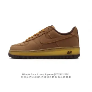 Nike Air Force 1 07 Low White Leather Casual Sneakers with Air Cushion