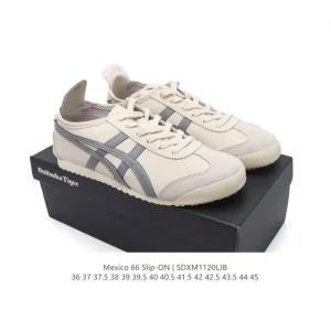 ASICS Onitsuka Tiger Mexico 66 Classic Leather Retro Sneakers for Men and Women