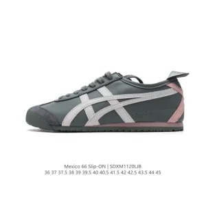 ASICS Onitsuka Tiger Mexico 66 Classic Leather Vintage Lifestyle Sneakers