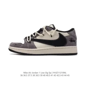 Jordan Military Blue Low SP Reverse Swoosh Deconstructed Sneakers