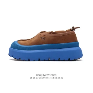 UGG Retro Color Block Low Top Sneakers with Chunky Sole and Wool Lining