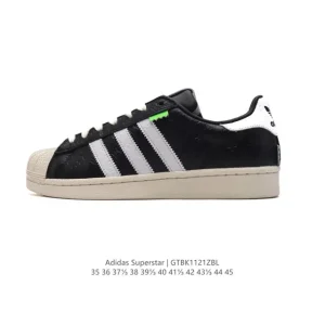 Adidas Superstar 82 Classic Shell Toe Leather Sneakers with Metal Buckle