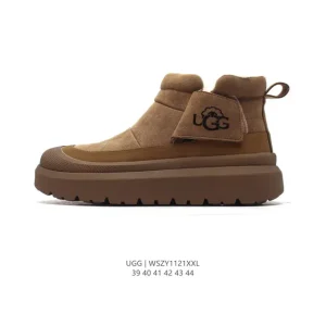 UGG Treadlite Breeze Mid Calf Waterproof Snow Boots with Wool Lining