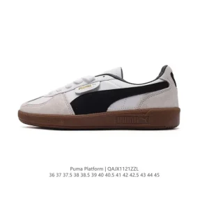 PUMA Palermo OG Army Trainer Vintage Leather Low-Top Sneakers for Men and Women