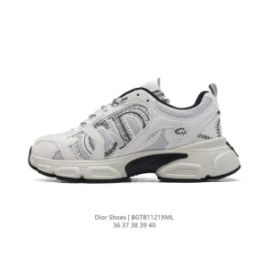 Dior Low-Top Retro Vintage Fashion Casual Sneakers with Thick Sole