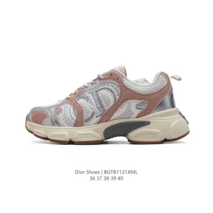 Dior Low-Top Retro Vintage Fashion Sneakers with Thick Sole