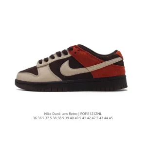 Nike Dunk Low Retro Vintage Basketball Leather Sneakers for Men and Women