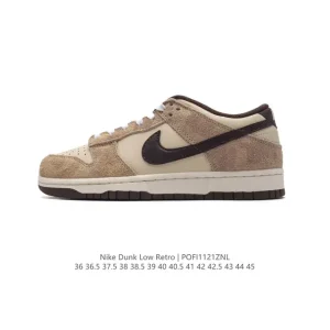Nike Dunk Low Retro Vintage Basketball Leather Sneakers for Men and Women