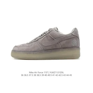 Nike Air Force 1 '07 Low White Leather Sneakers with Air Cushion