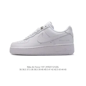 Nike Air Force 1 '07 Low White Casual Sneakers with Air Cushioning