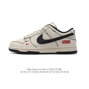 Nike Dunk Low Retro Vintage Leather Basketball and Skateboarding Shoes