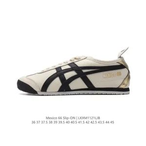 ASICS Onitsuka Tiger Mexico 66 Classic Leather Retro Sneakers for Men and Women