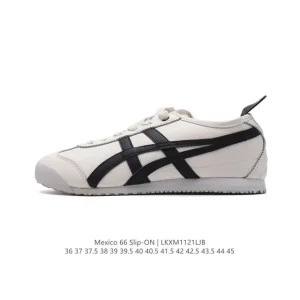ASICS Onitsuka Tiger Mexico 66 Classic Retro Leather Sneakers for Men and Women