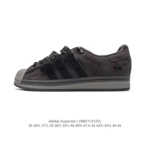 Adidas Superstar 82 Metal Buckle Leather Shell Toe Sneakers