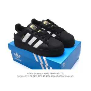 Adidas Originals Superstar XLG Hello Ketry Embroidered Low Top Platform Sneakers