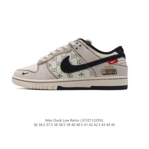 Nike Dunk Low Retro Gucci Collaboration Vintage Basketball Sneakers