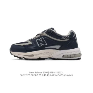 New Balance 2000 Retro Running Shoes Grey Synthetic Leather Mesh