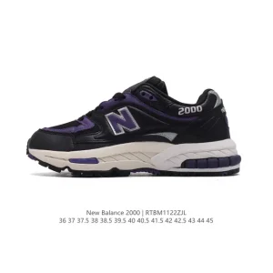 New Balance 2000 Retro Running Shoes Grey Synthetic Leather Mesh