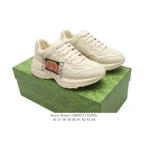 Gucci Rhyton Leather Classic Dad Shoe in Off-White for Men and Women
