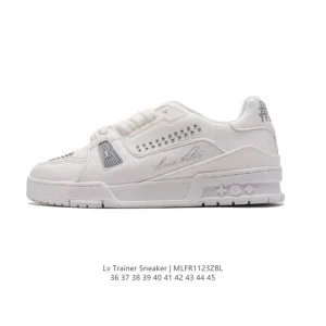 Louis Vuitton Trainer Sneaker Low Full Diamond Thick Sole Fashion Sneakers for Men and Women