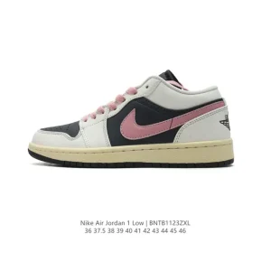Jordan AJ1 Low Retro Leather Basketball Shoes with Air Cushion