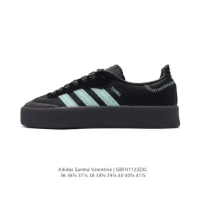 Adidas Samba Valentine Women's Retro Leather Sneakers with Crystal Rubber Sole