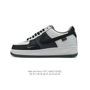 Nike Air Force 1 '07 Low White Leather Sneakers with Air Cushion