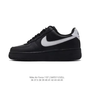 Nike Air Force 1 Low White Leather Casual Sneakers with Air Cushion