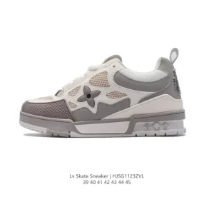Louis Vuitton Skate Sneaker Men Grain Leather 2024 Fall Winter