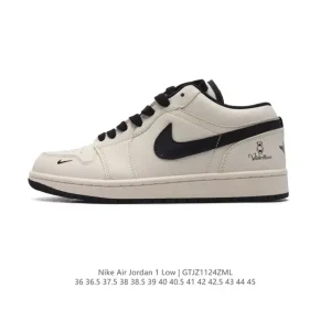 Jordan AJ1 Low Retro Classic Leather Basketball Shoes with Air Cushion