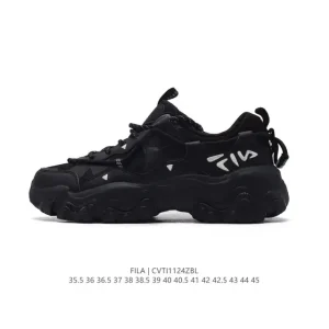 FILA Men's and Women's Cat Paw Retro Dad Sneakers with Breathable Mesh