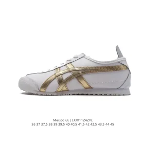ASICS Onitsuka Tiger Mexico 66 Classic Leather Retro Sneakers for Men and Women