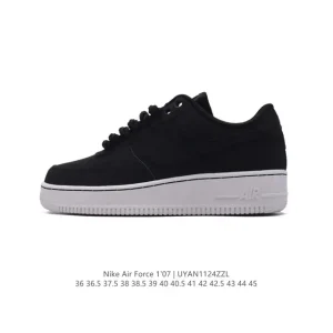 Nike Air Force 1 '07 Low White Leather Sneakers with Air Cushion