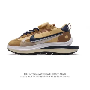 Sacai x Nike Vaporwaffle Chukka Sneaker in Black and White