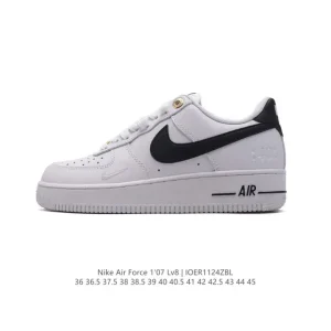 Nike Air Force 1 '07 Low DH9595 White Leather Sneakers with Air Cushion