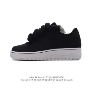 Nike Air Force 1 '07 Low Top Sneakers with Vintage Leather and Cushioning